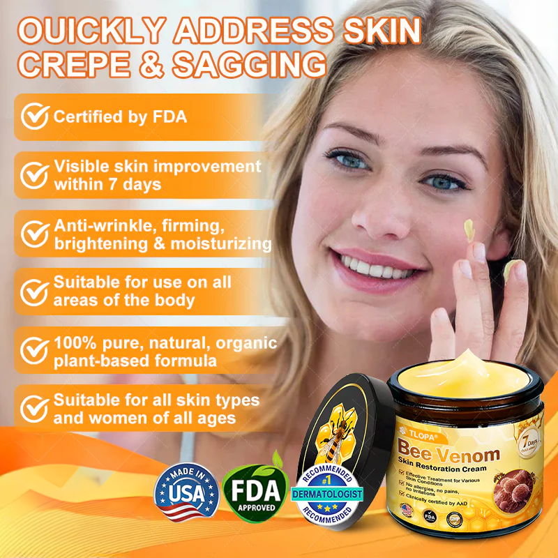 Made and Shipped from USA ✨ TLOPA® Bee Venom Skin Restoration Cream ⏰ LAST DAY 80% OFF💥💥